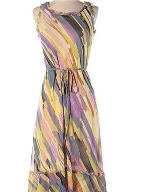 Vera wang rare beautiful multi color dress medium